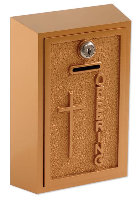 metal tithing box|wall mounted church offering boxes.